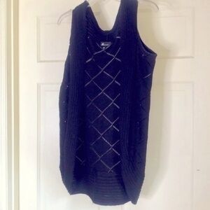 AB Style sweater black vest sweater size Large